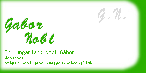 gabor nobl business card